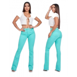 Pantalón Most wanted Mod. 10153-41172-AQ1 Turquesa Flared de Campanas