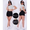 Falda-Shorts Most wanted Mod. 10249-48733 Negro con Adornos en Bolsillos