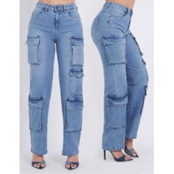 Jeans Pop Sugar Mod. 05149-47911 Straight Cargo de Bolsillos